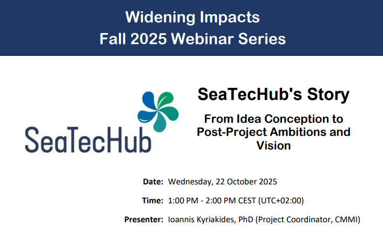 Widening Impacts Fall 2025 Webinar Series Kicks Off with the Presentation of SeaTecHub’s Story